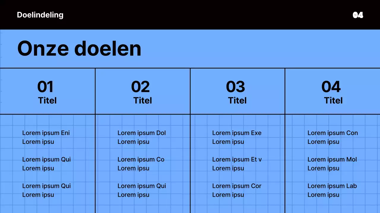 Kitscherig vergadermateriaal in blauw