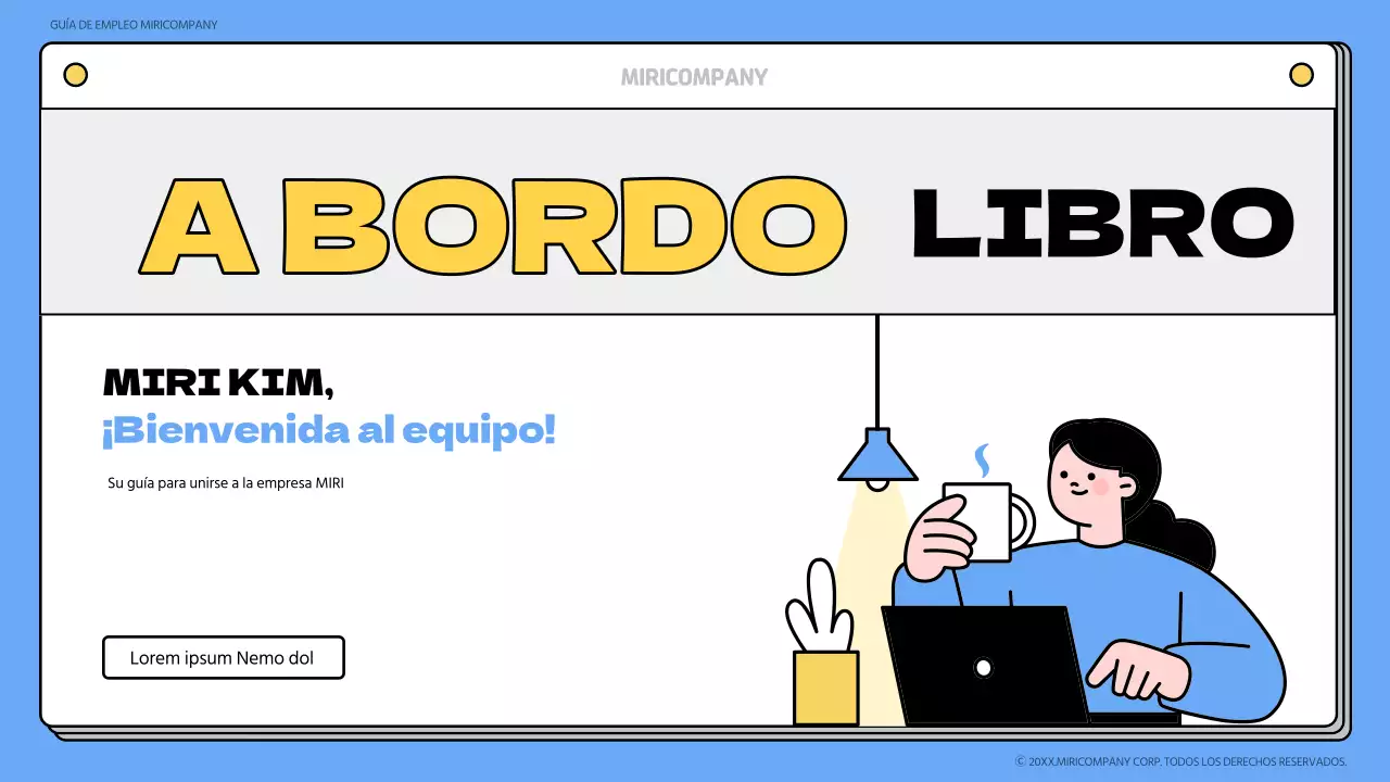 Materiales de formación del libro de embarque azul y amarillo