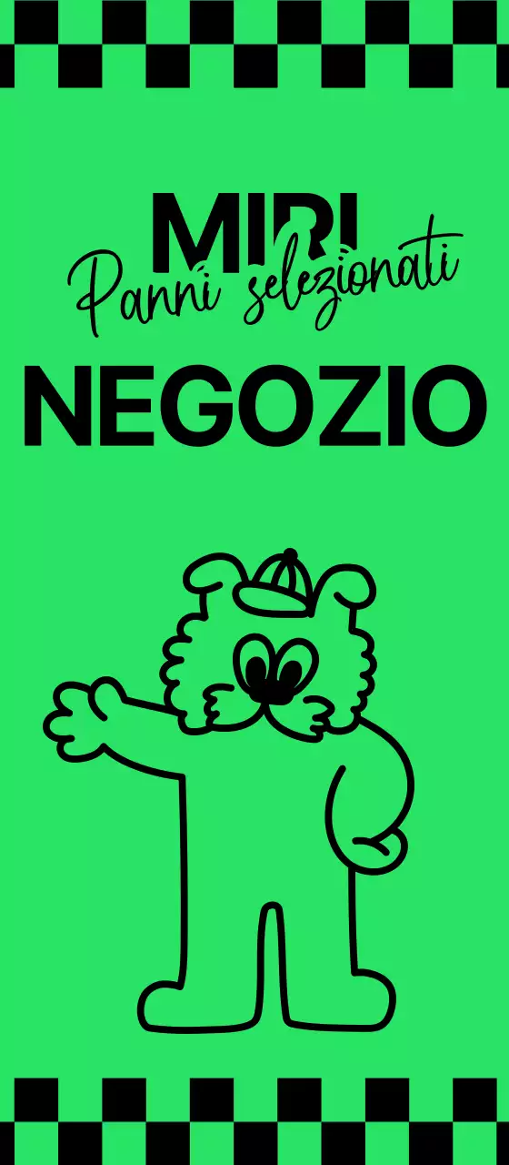 Un negozio di abbigliamento con scacchiere e personaggi pop