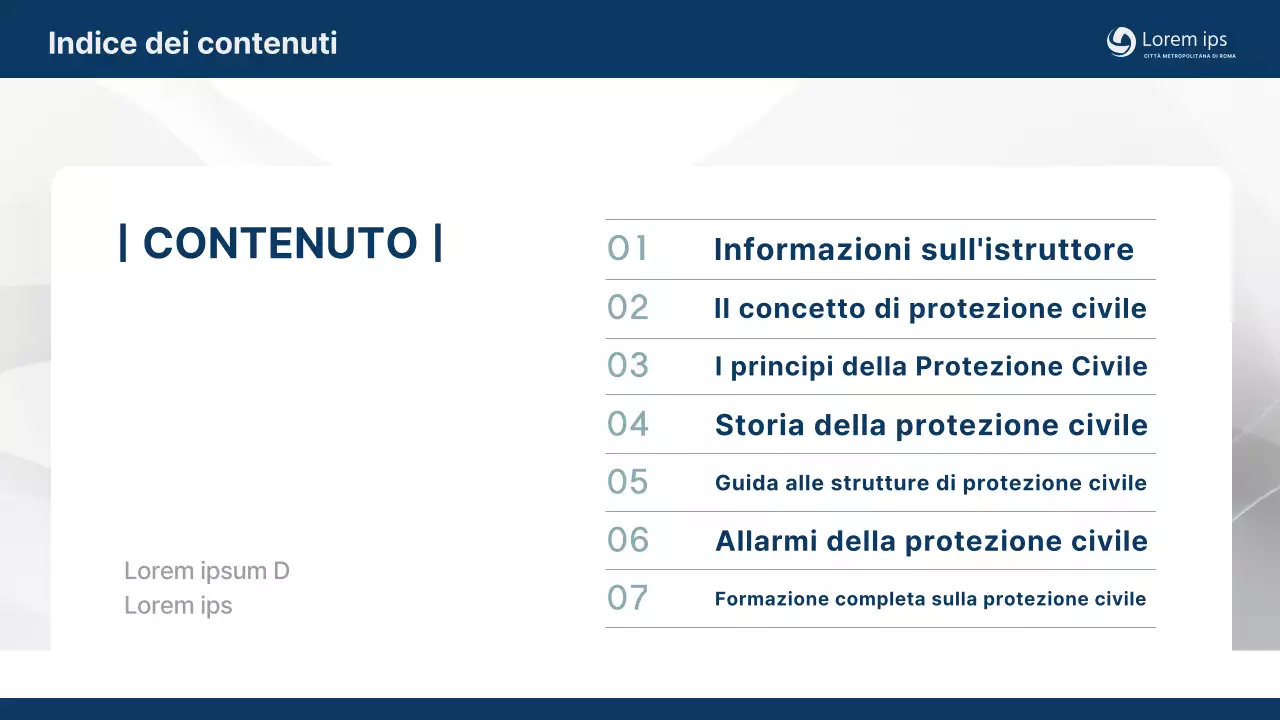 Formazione di protezione civile semplice e blu navy
