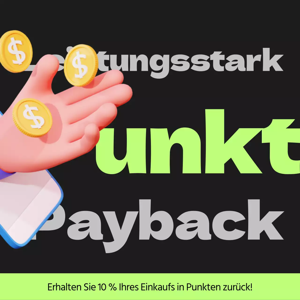 Cyberpunk points payback post in schwarz und lindgrün