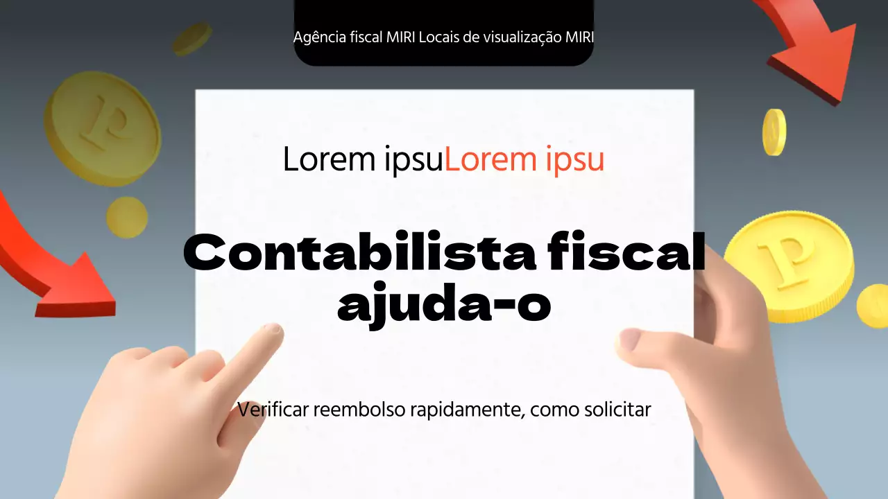 Informações sobre o reembolso de impostos locais em vermelho e preto