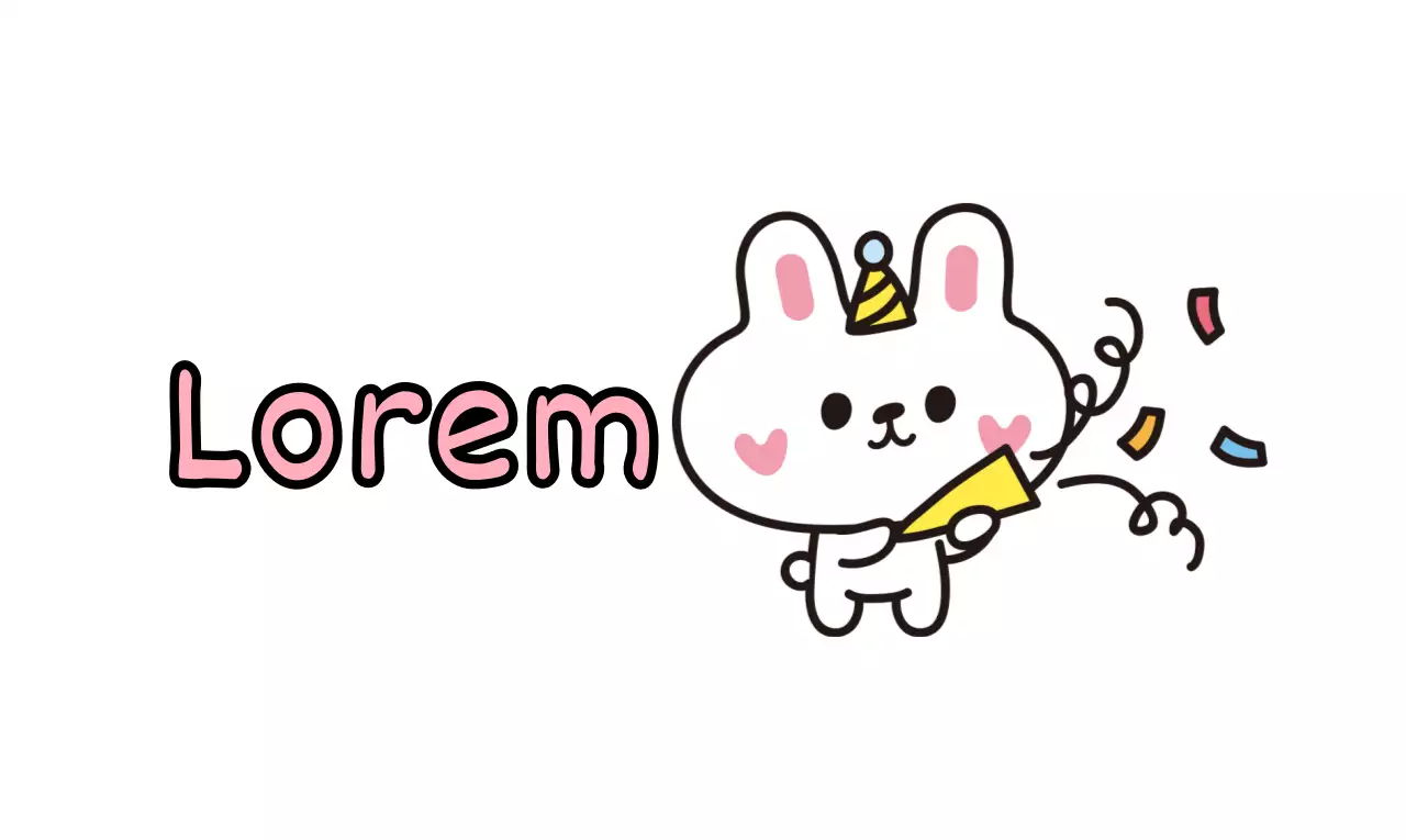 Niedliche Konzept-Glücksbringer mit Glückwunsch-Häschen-Zeichen