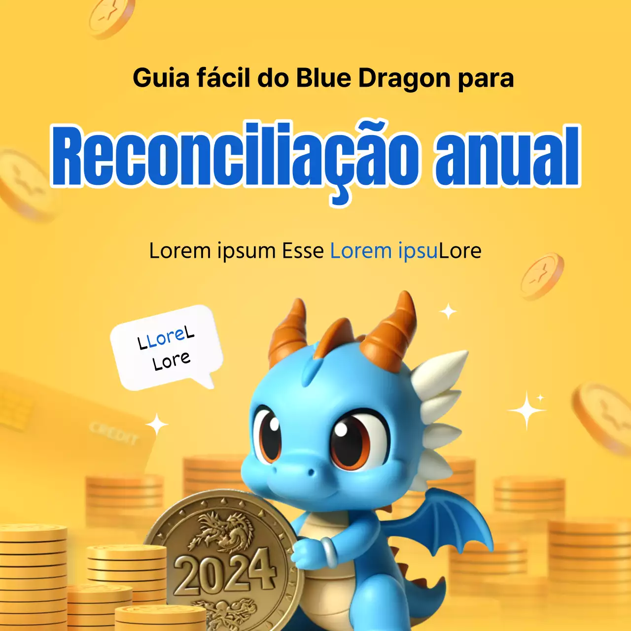 Informação de liquidação de fim de ano para o Ano do Dragão Amarelo 2024