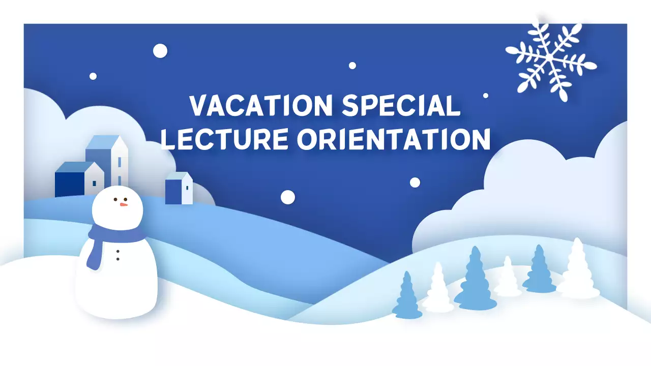 Blue Minimal Lecture Announcement Presentation