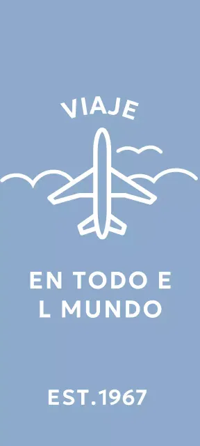 Un concepto sencillo de agencia de viajes con la ilustración de un avión