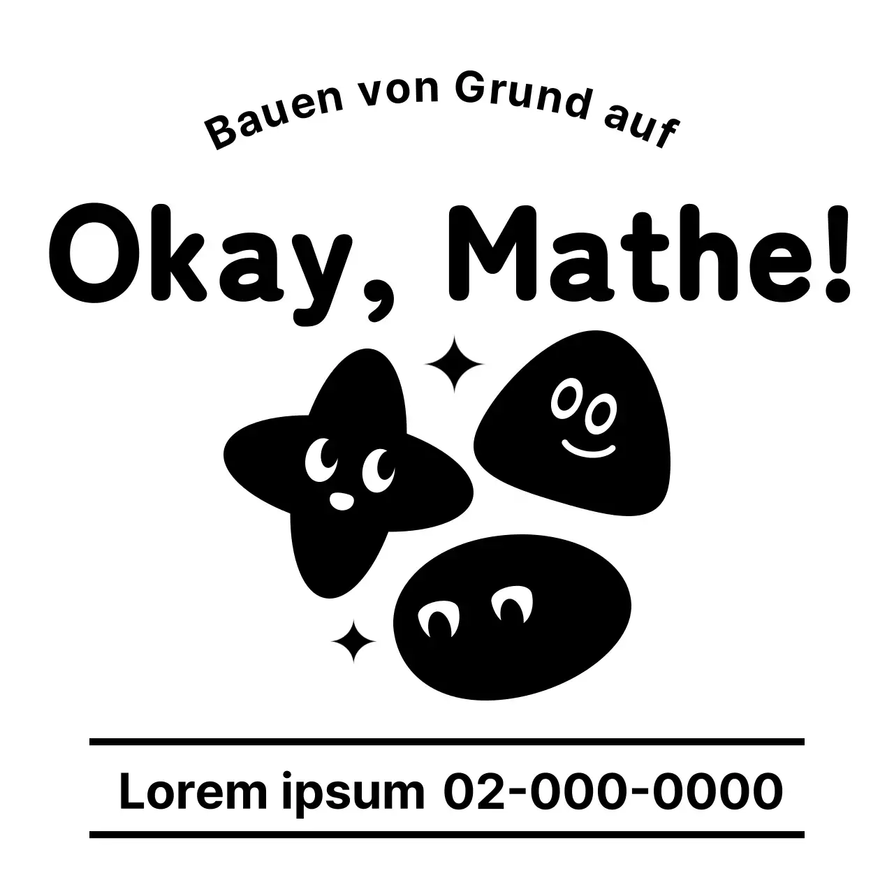 Mathe-Schulentwurf mit niedlichen Formen