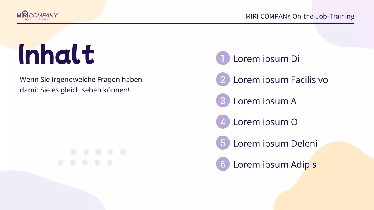 Ein einfacher HR-Schulungsleitfaden in Mauve und Orange