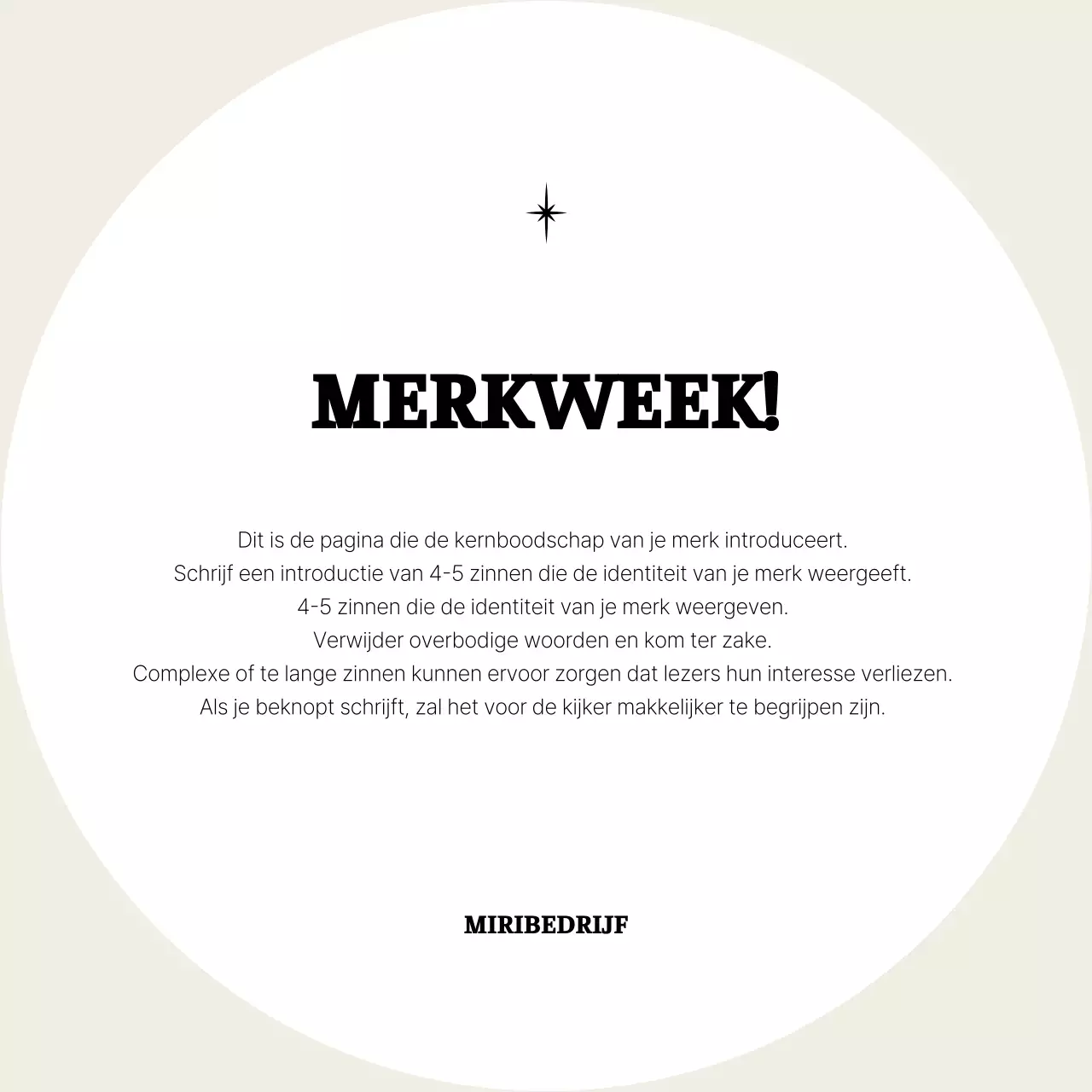 Een eenvoudig merk in beige