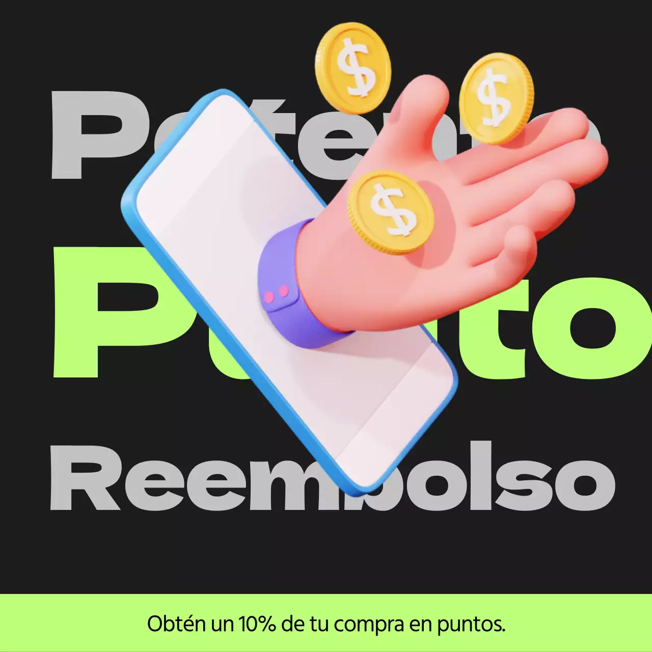 Cyberpunk points payback post en negro y verde lima