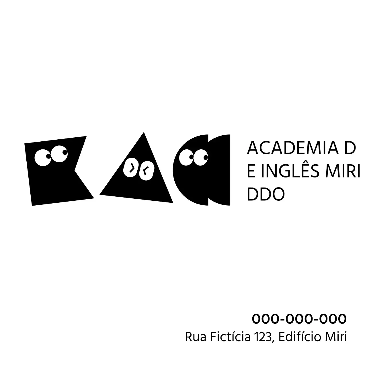 Uma academia de língua inglesa com um conceito giro que inclui personagens de desenhos animados