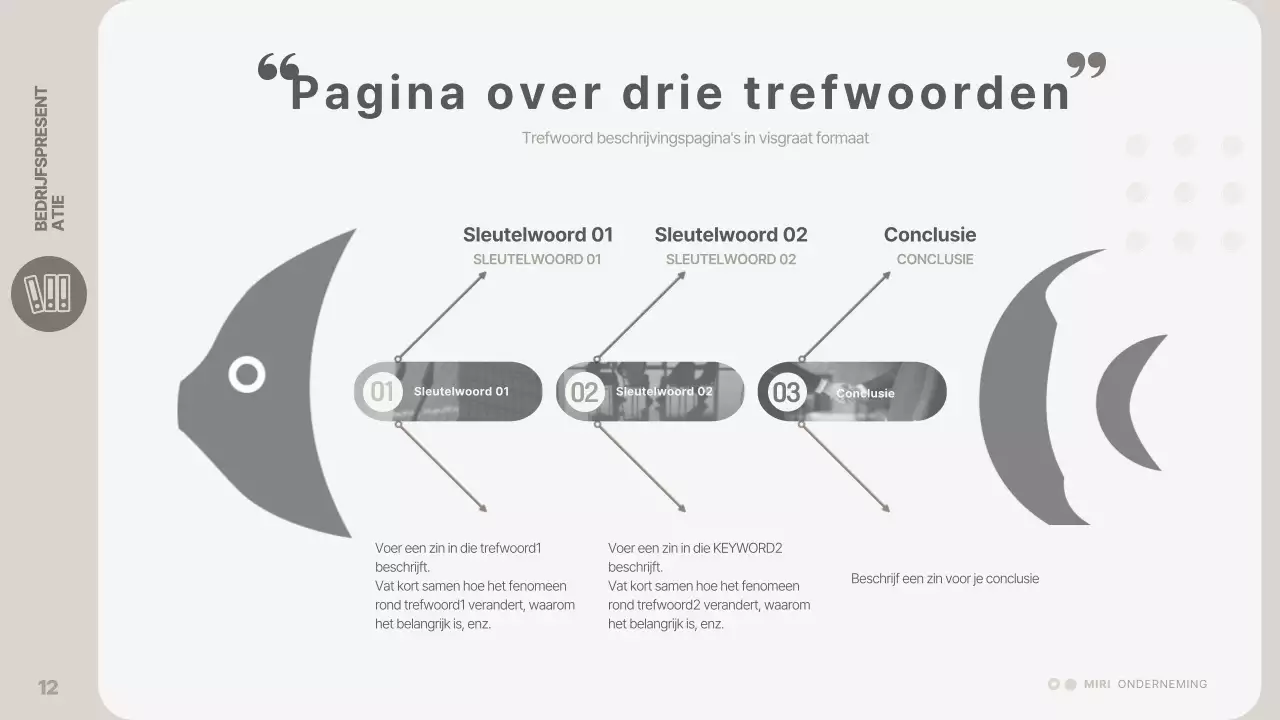 Een eenvoudige, beige bedrijfspresentatie