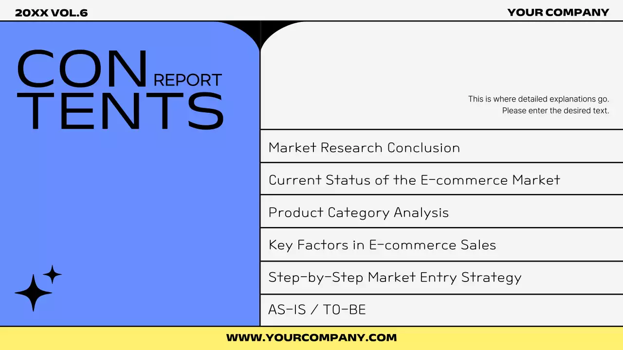 파랑과 노랑의 트렌드한 시장조사 보고서