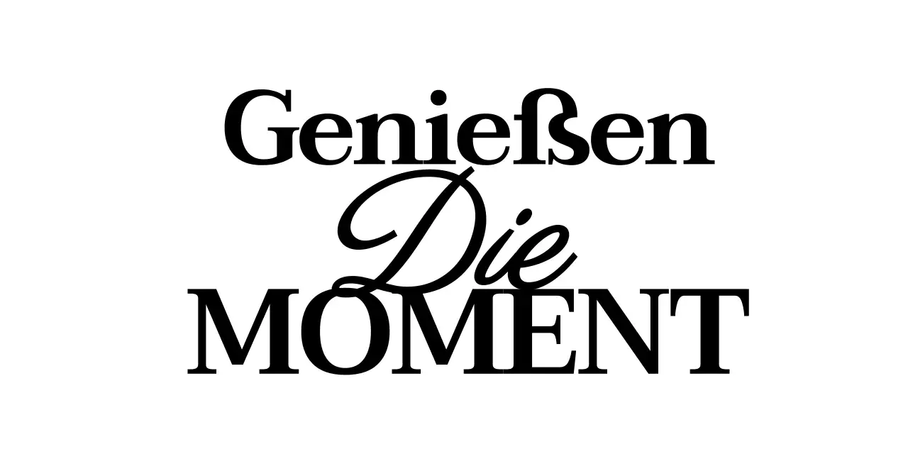 Luxuriöser Schriftzug mit einer Kombination aus Serifen und Kursivschrift