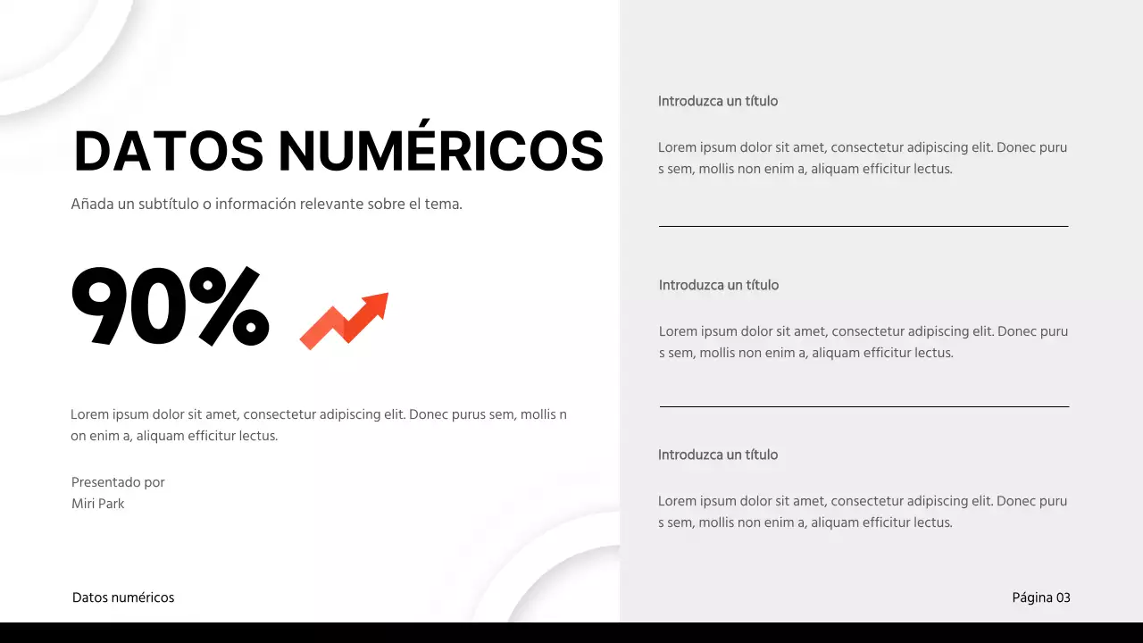 Material clásico para informes comerciales en negro y rojo