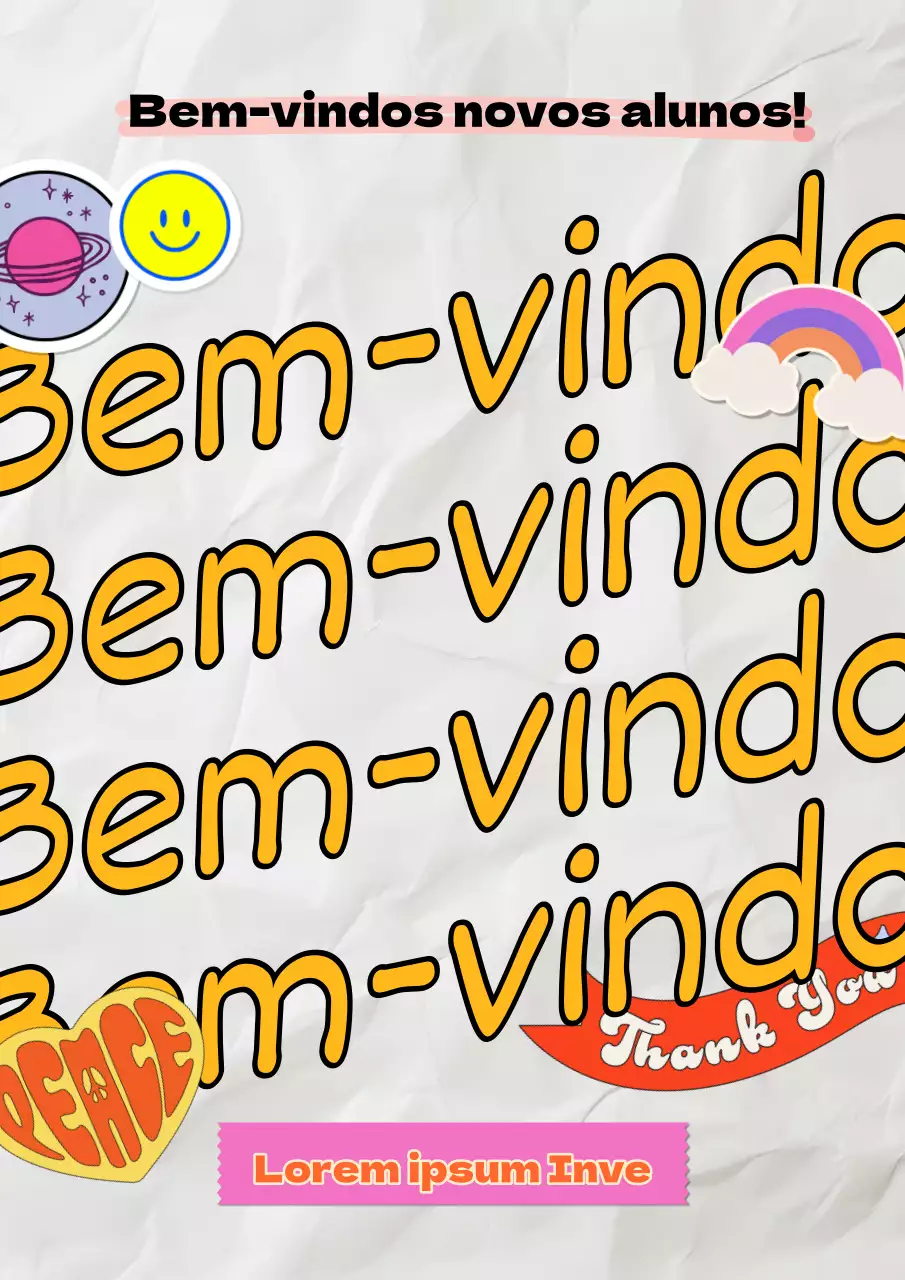 Promoção de admissões em branco e amarelo