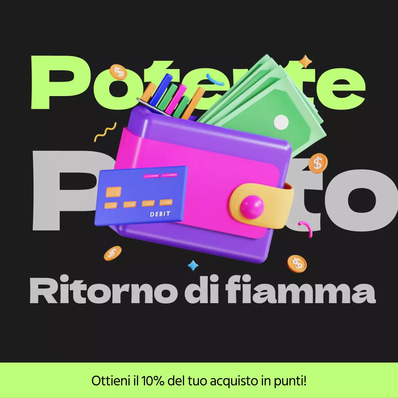 Posta in gioco Cyberpunk punti in nero e verde lime