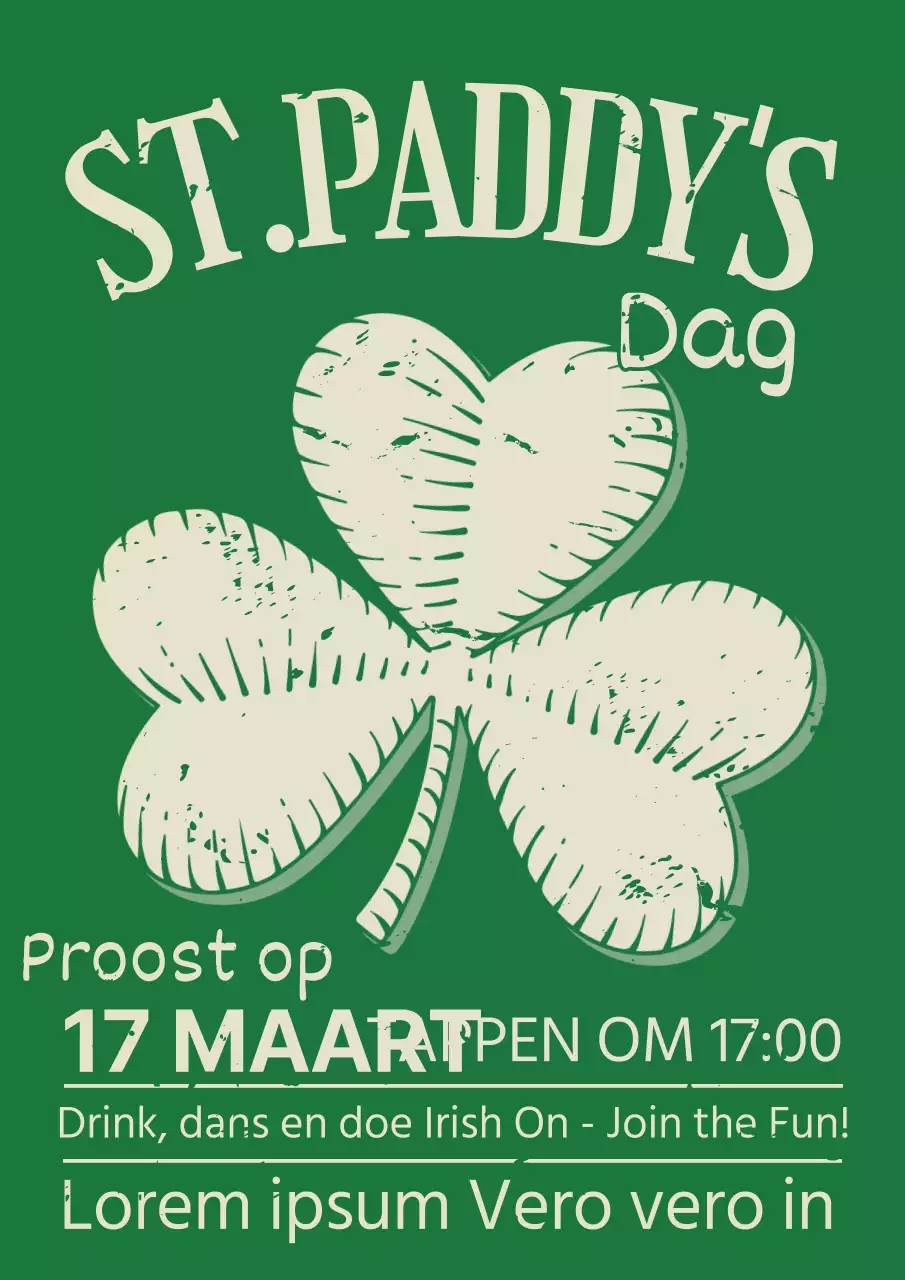 Promoot een groene en vintage St Patrick's Day pub