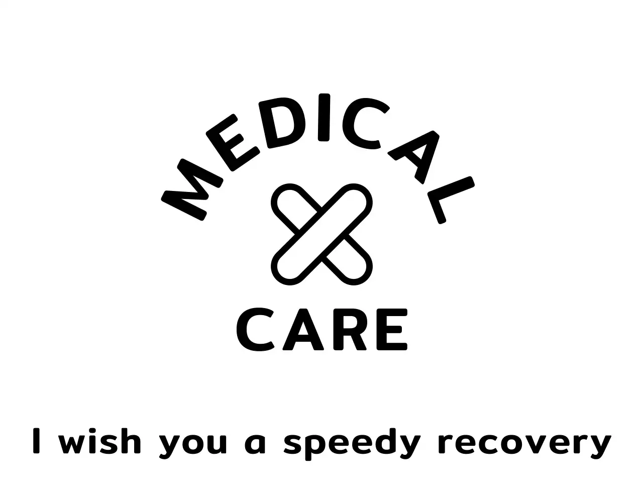 薬のイラストが入ったシンプルな感じのメディカルケア。