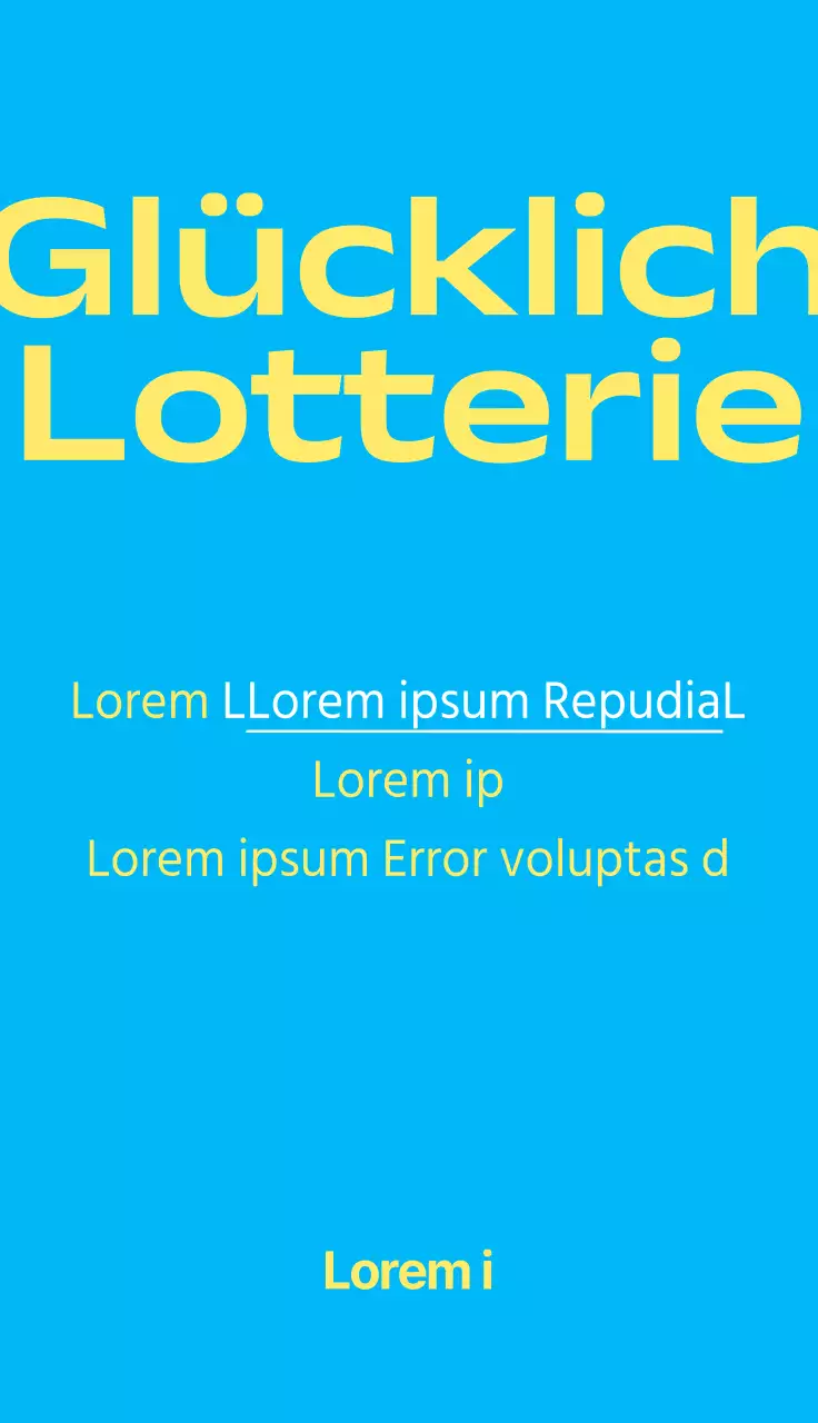 Ein schönes Glücksereignis mit einer gelb-blauen Komplementärfarbe