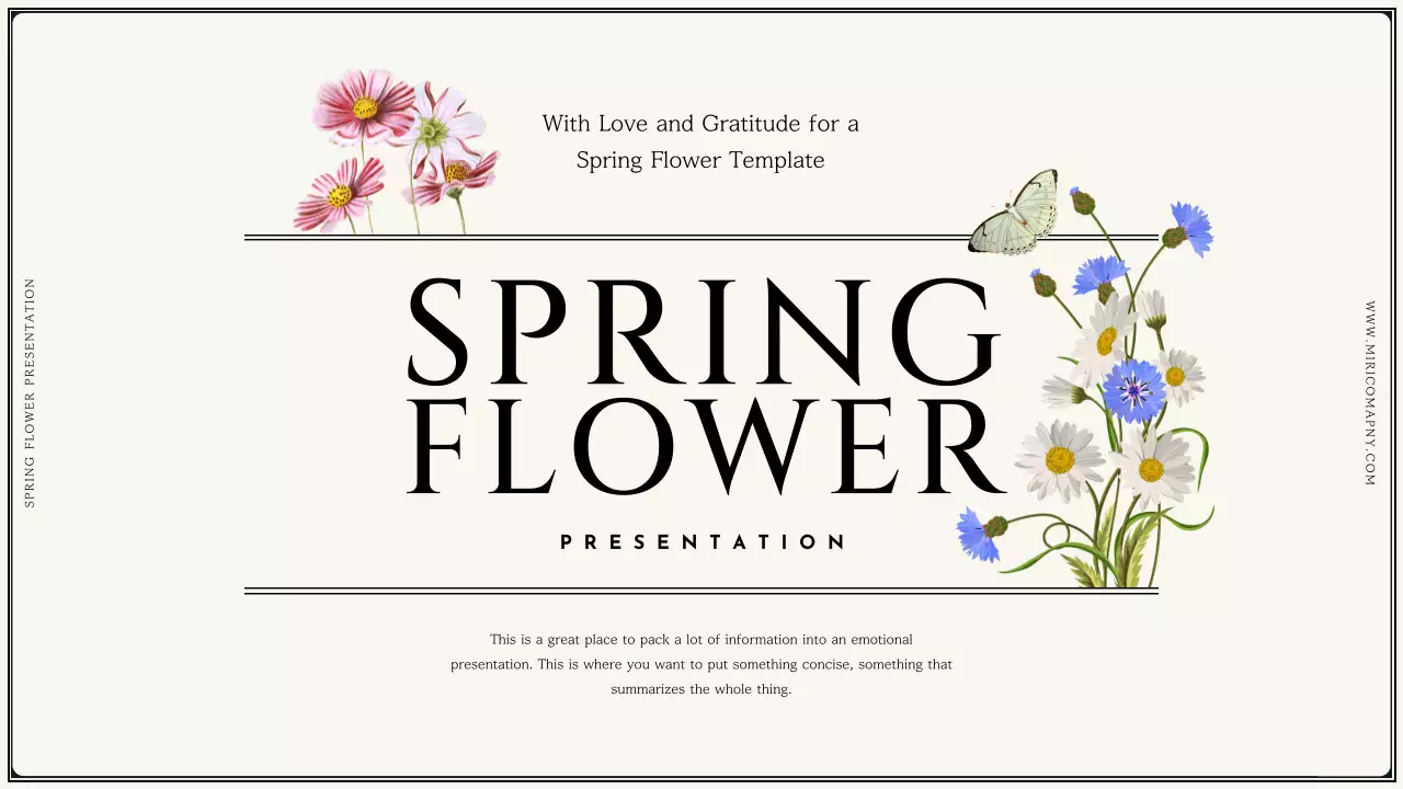 Beige Elegant Flower Presentation