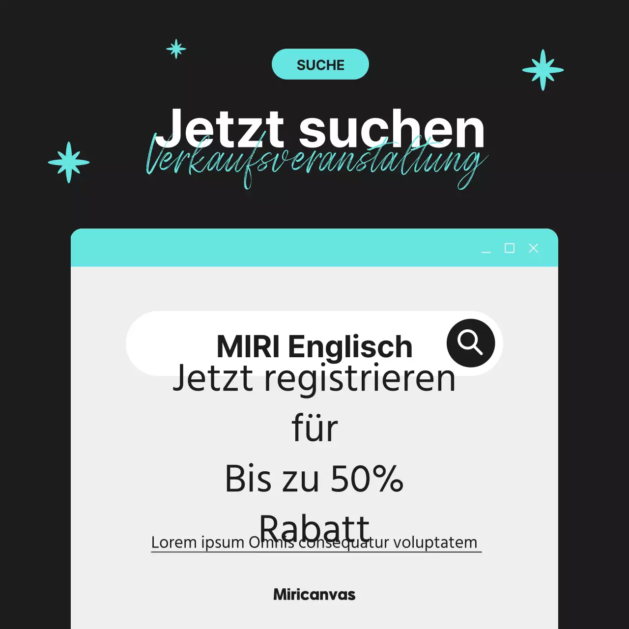 Ein einfacher schwarzer und hellblauer Newsletter der Marke Kit
