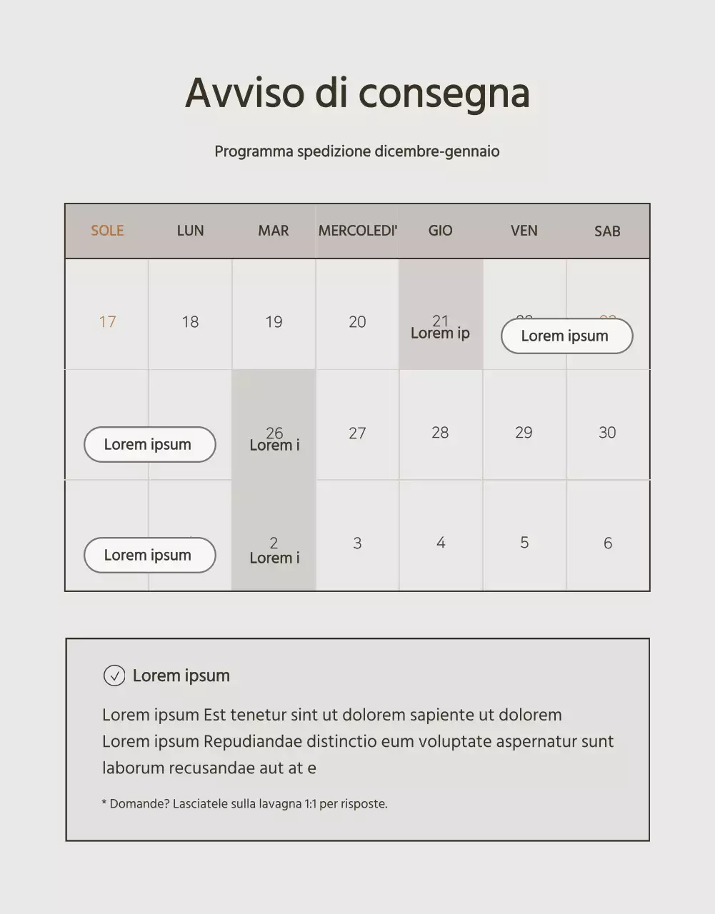 Annuncio di maglieria invernale moderna in beige e marrone