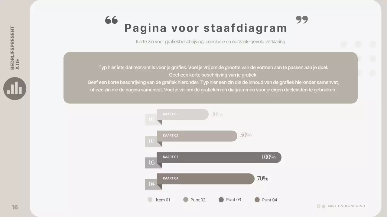 Een eenvoudige, beige bedrijfspresentatie