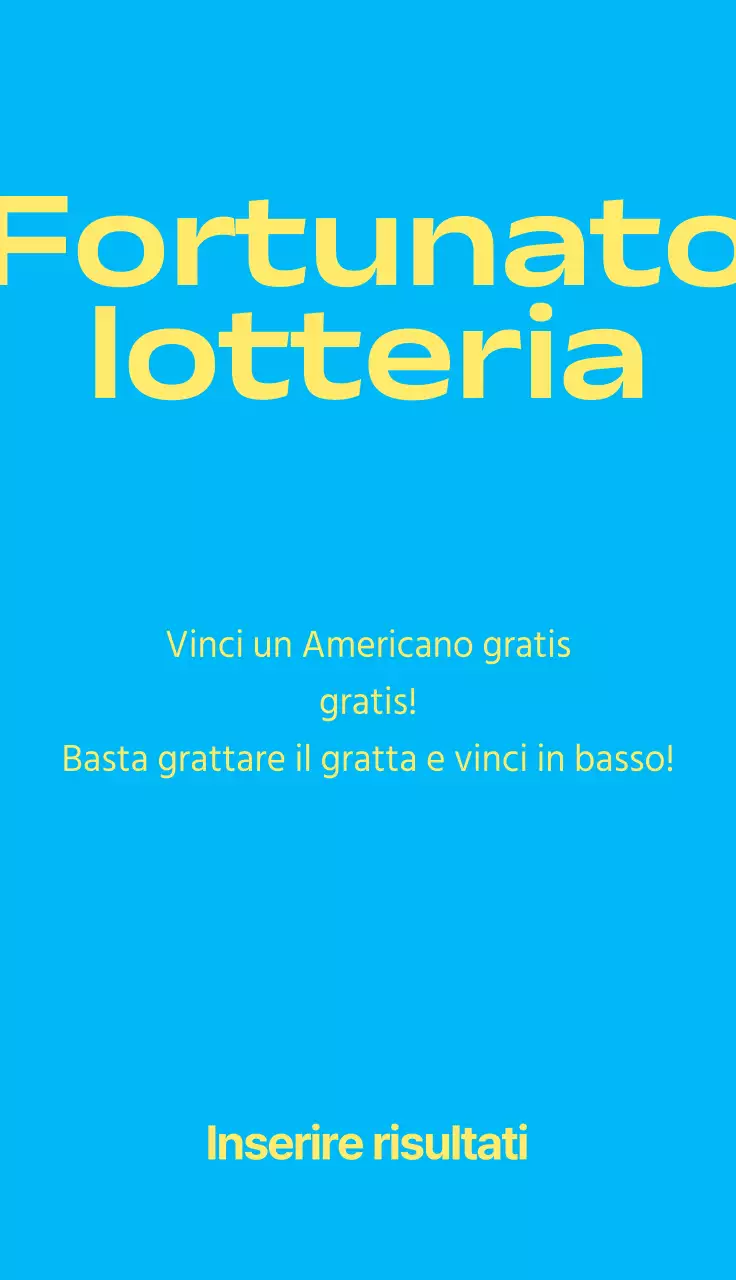 Un evento fortunato con una combinazione di colori complementari giallo-blu.