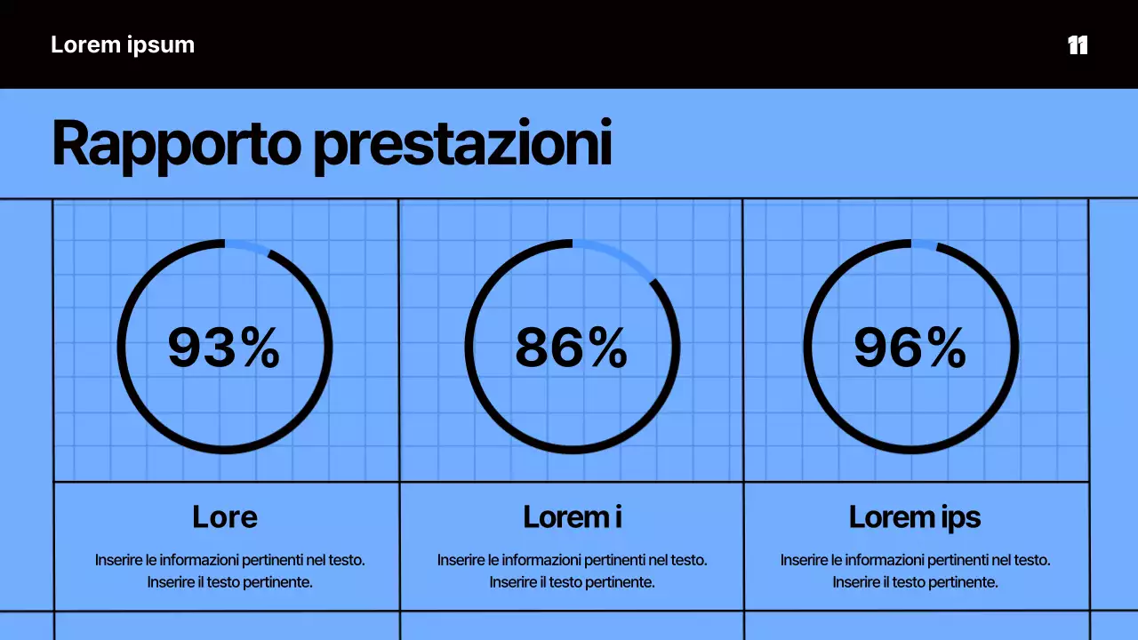 Materiale per riunioni kitsch in blu