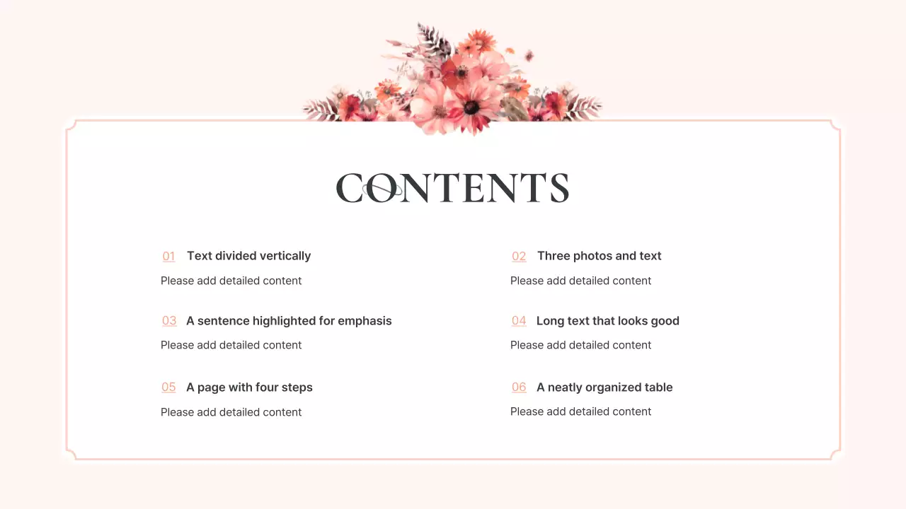 Pink Elegant Flowers Presentation