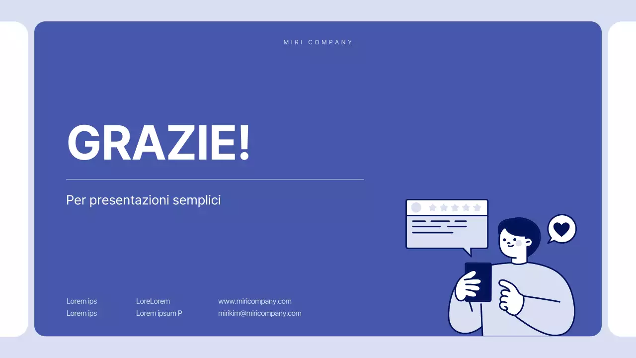 Testo semplice in blu per una relazione su cui si può scrivere molto