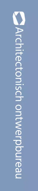 Bedrijfslogo met eenvoudige, geometrische vormen in wit