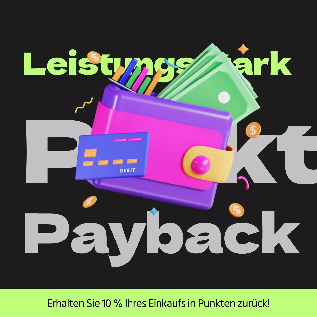 Cyberpunk points payback post in schwarz und lindgrün