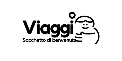 Logo di agenzia di viaggi semplice con illustrazione di linee