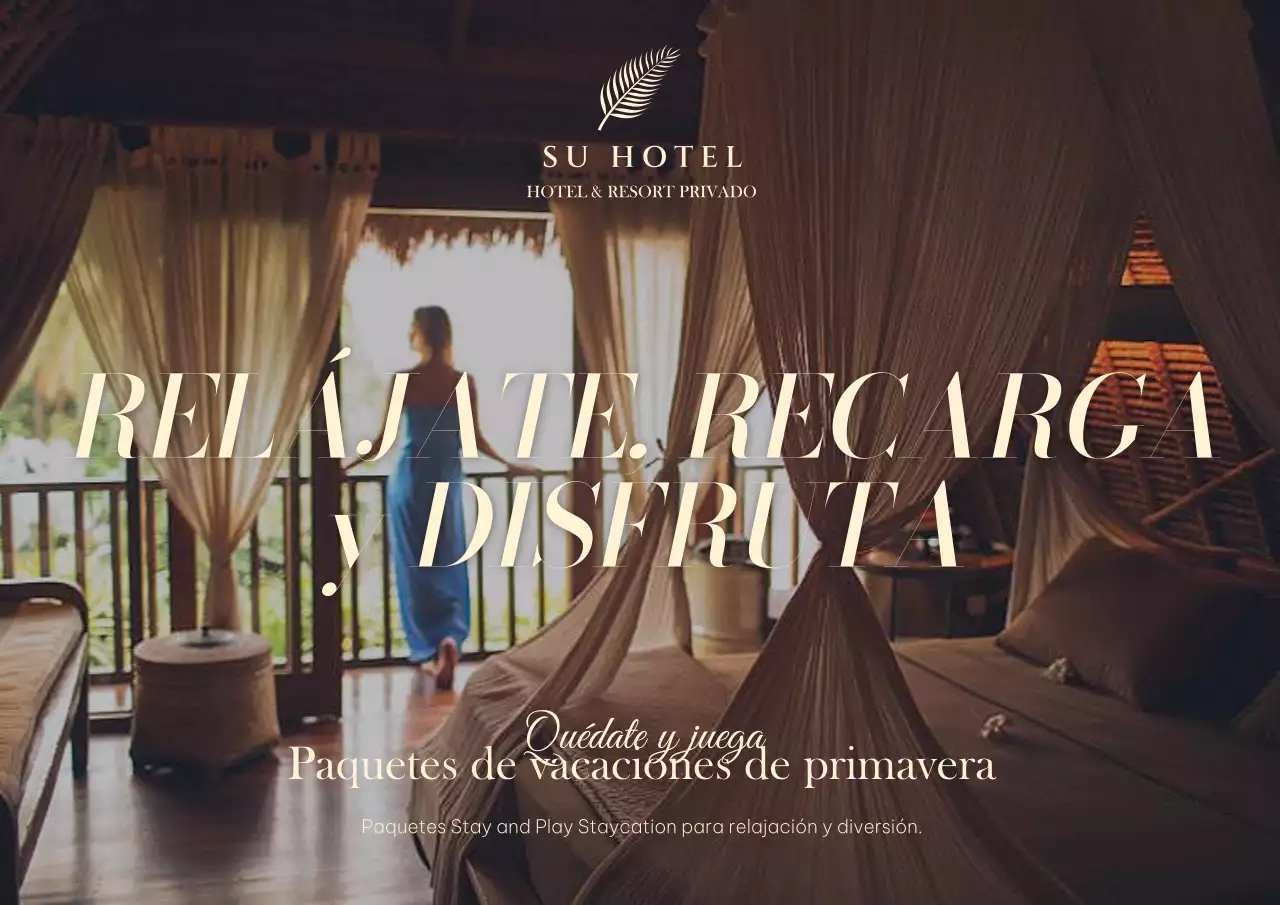Promocionar un hotel de lujo en tonos marrones