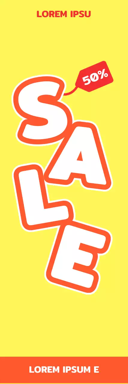 Anuncio de venta amarillo destacado