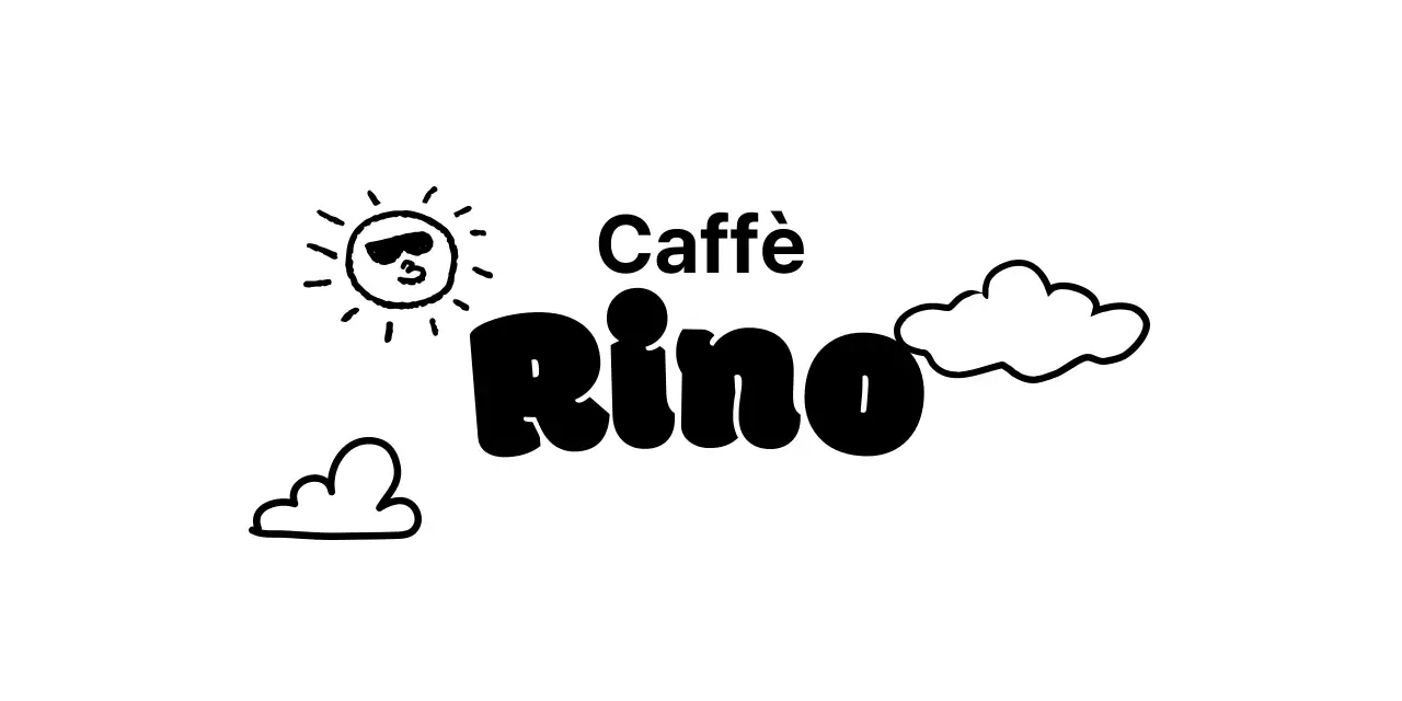 Un caffè con un concetto di illustrazione di linea carino