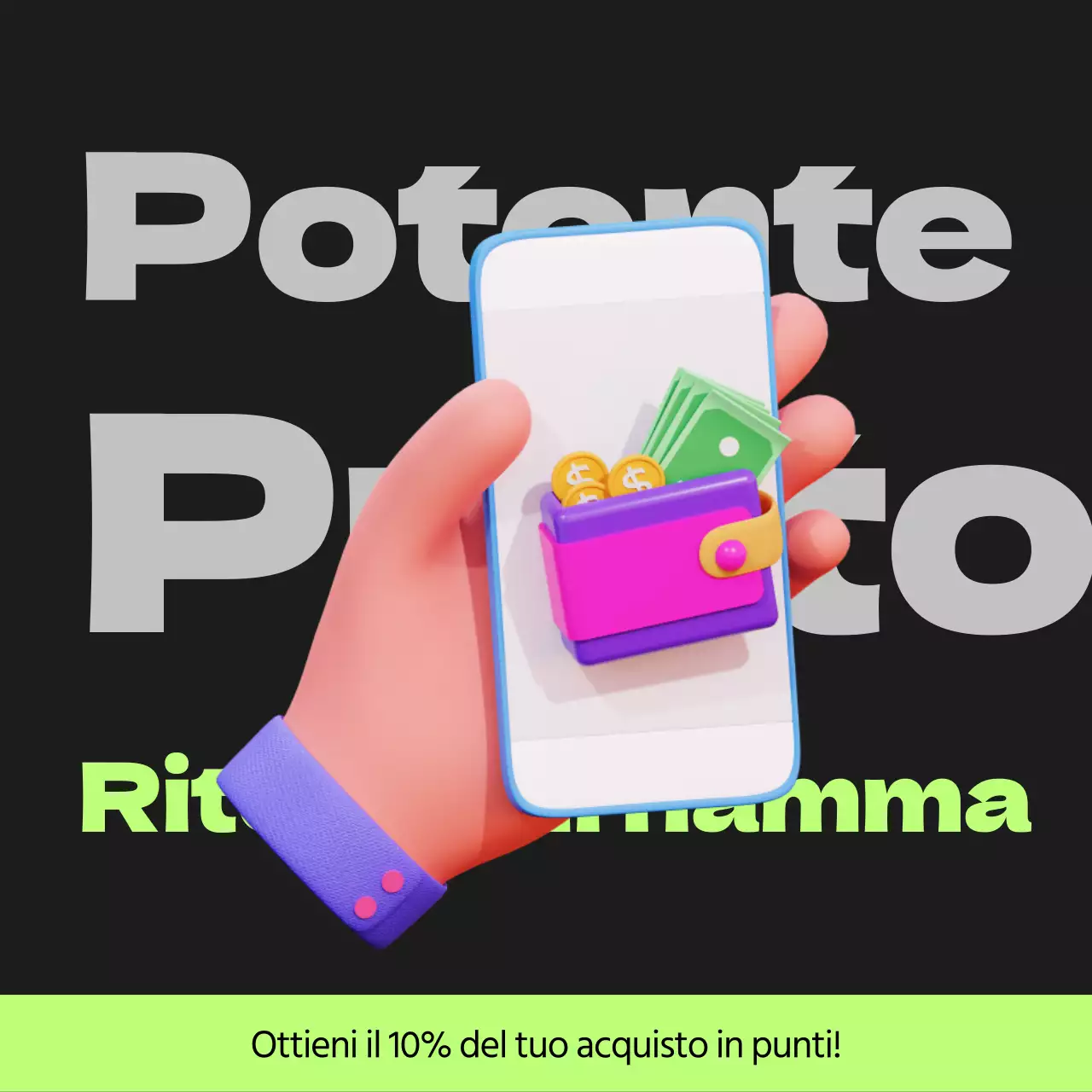 Posta in gioco Cyberpunk punti in nero e verde lime