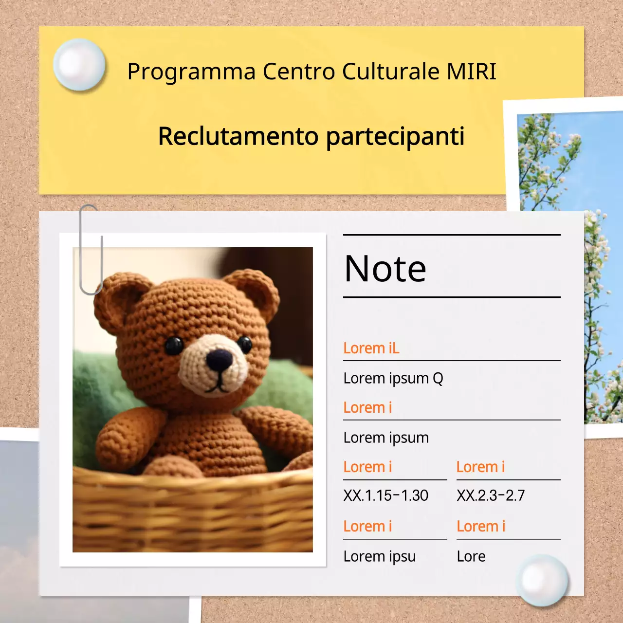 Promuovere un semplice programma giallo e marrone