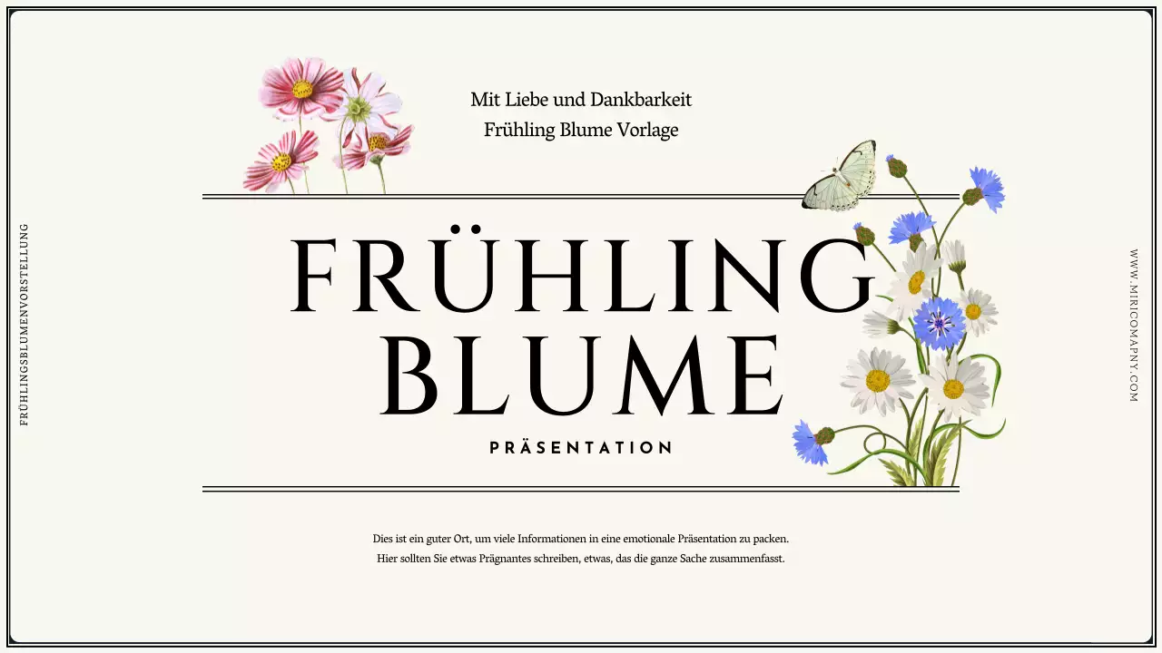 Vintage Frühling Blumen in Elfenbein Design Vorschlag