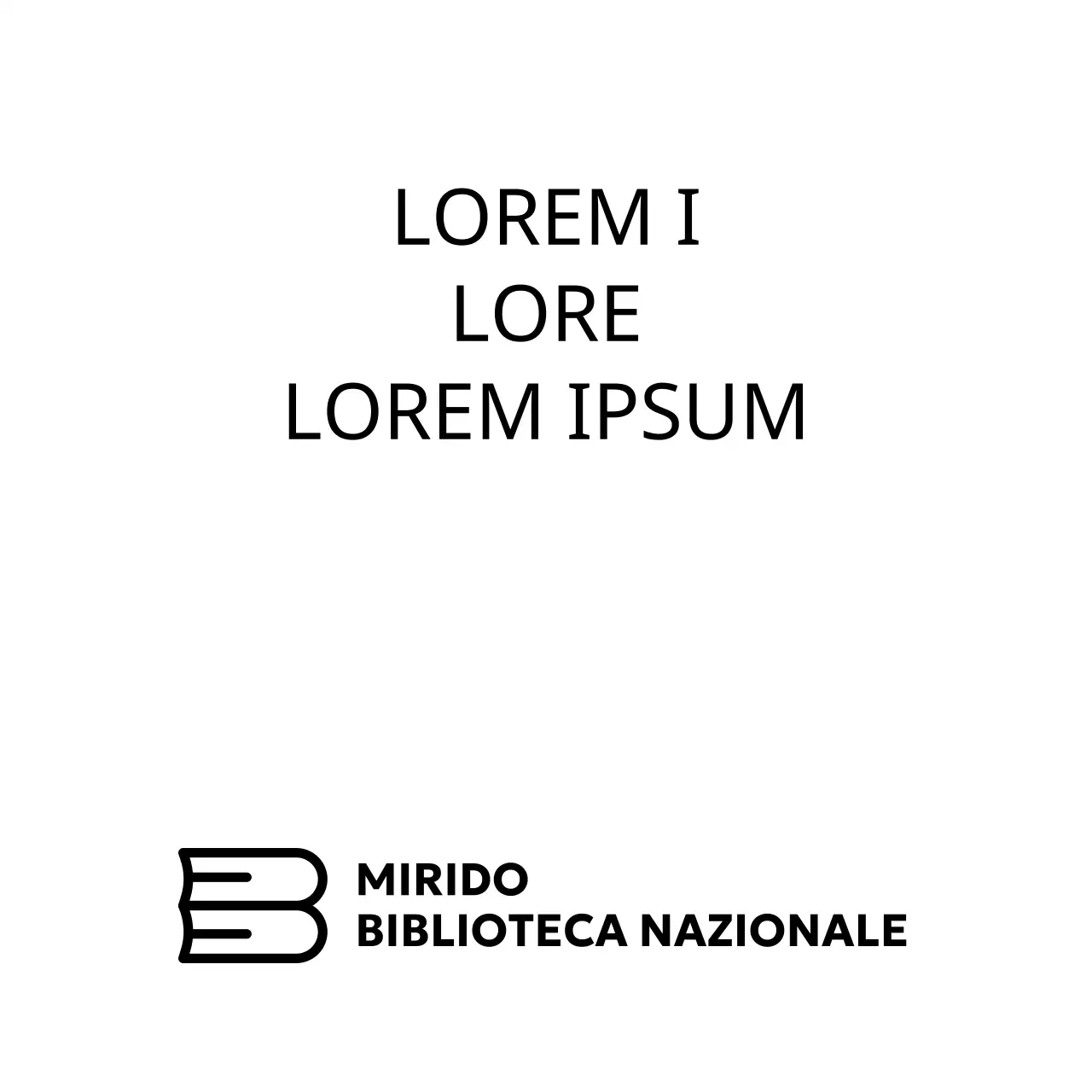 Un concetto semplice per una biblioteca nazionale con il logo di un libro di biblioteca