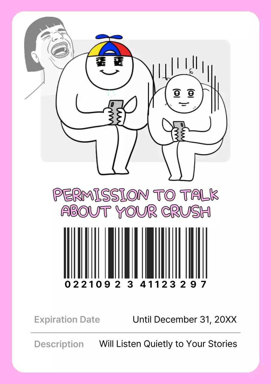 Pink Comic Crush Invitation Poster