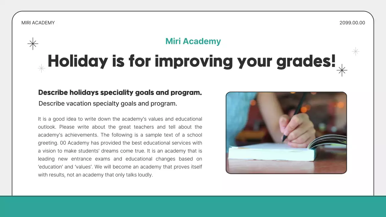 Teal Minimal Course Guide Presentation