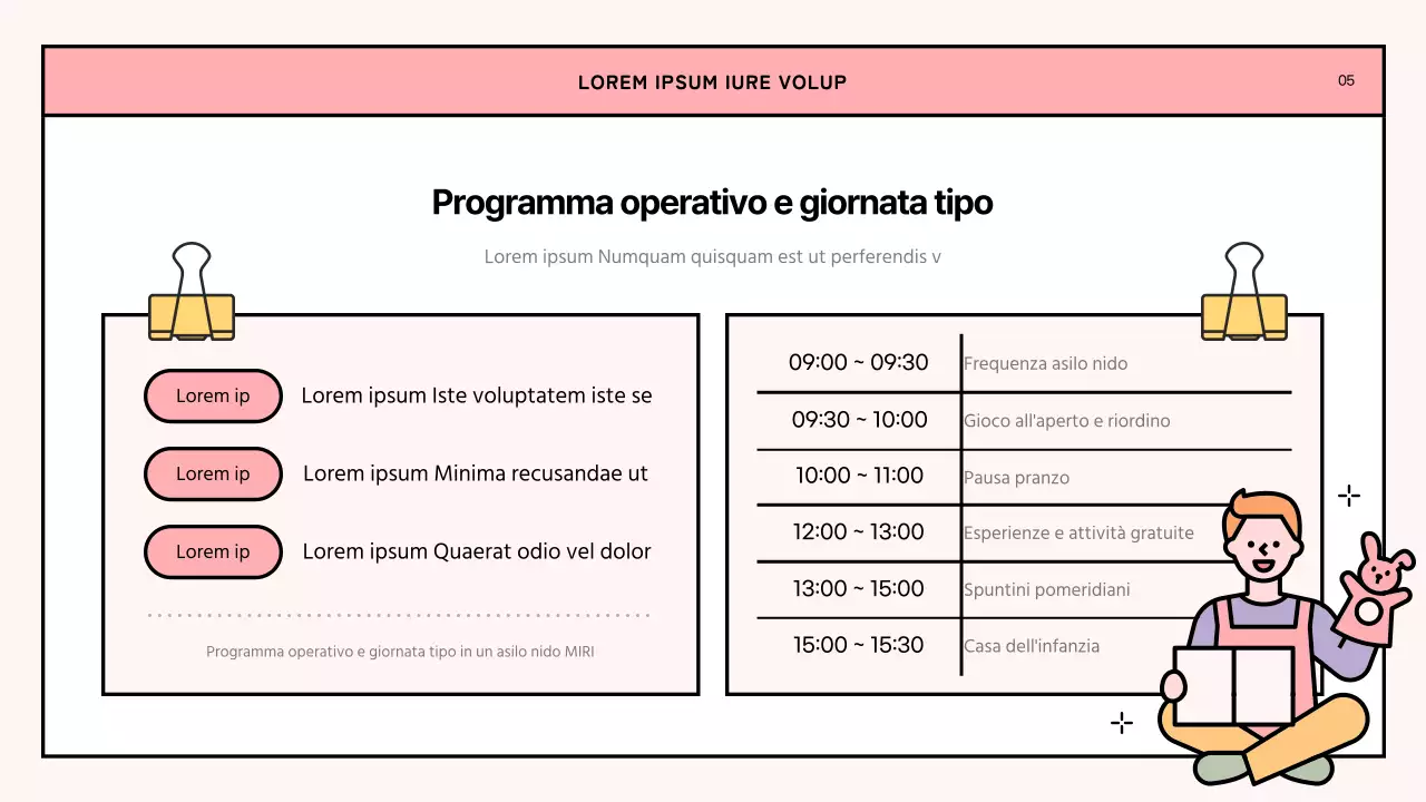 Una semplice lettera di orientamento all'asilo nido rosa e verde lime