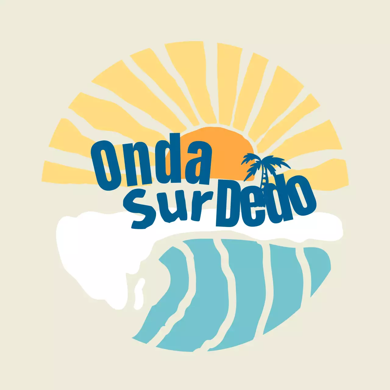 Um clube de surf com ilustrações de desenhos vintage