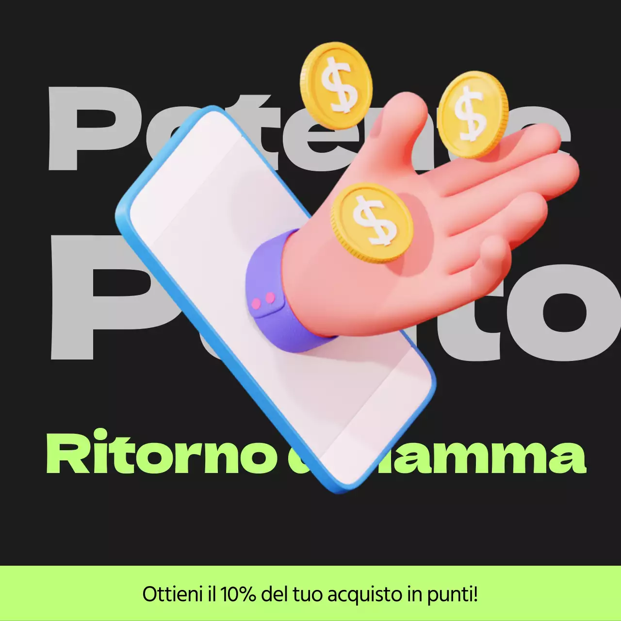 Posta in gioco Cyberpunk punti in nero e verde lime