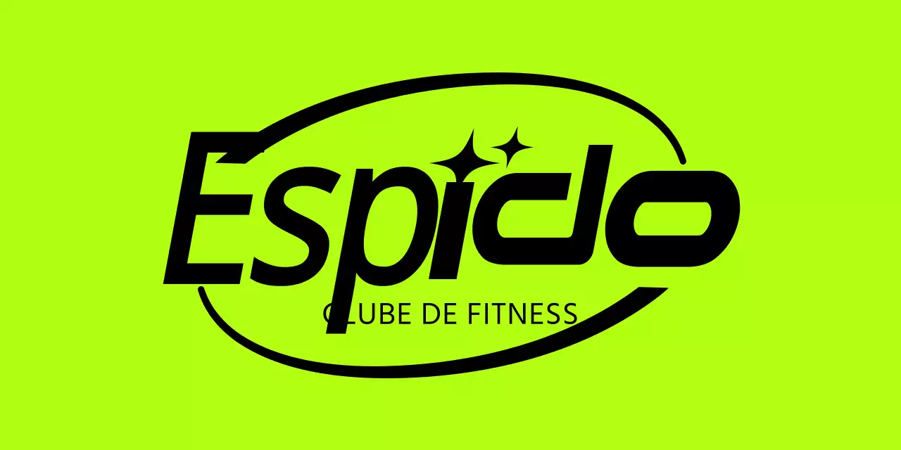 Símbolo geométrico curvo em forma de clube de saúde