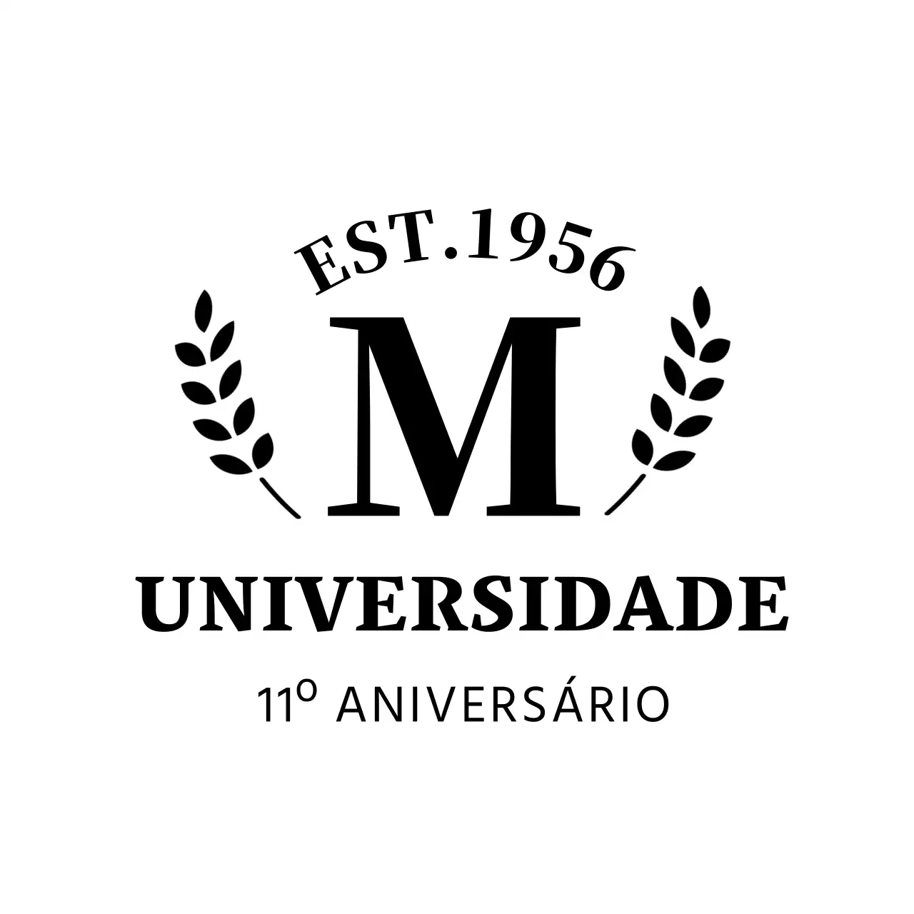 Lembrança universitária de conceito simples com logótipo de louro