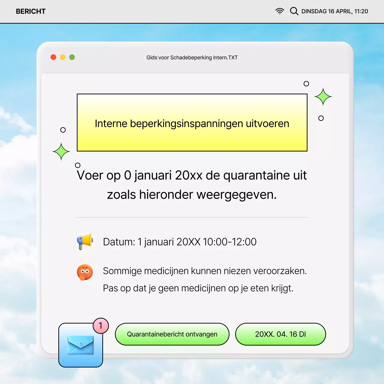 HR eenjarige aankondigingen in chartreuse en lichtblauw